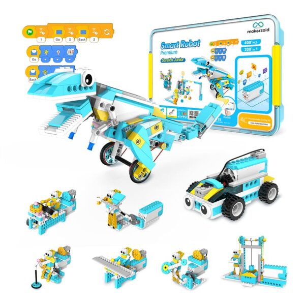 Makerzoid Kit de Robot de Codage 200-en-1 avec Scratch Jr – Smart Robot ...